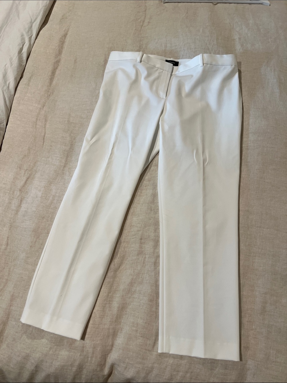 Theory White Women’s  Dress Pants - Tailored Straight Leg sz 14